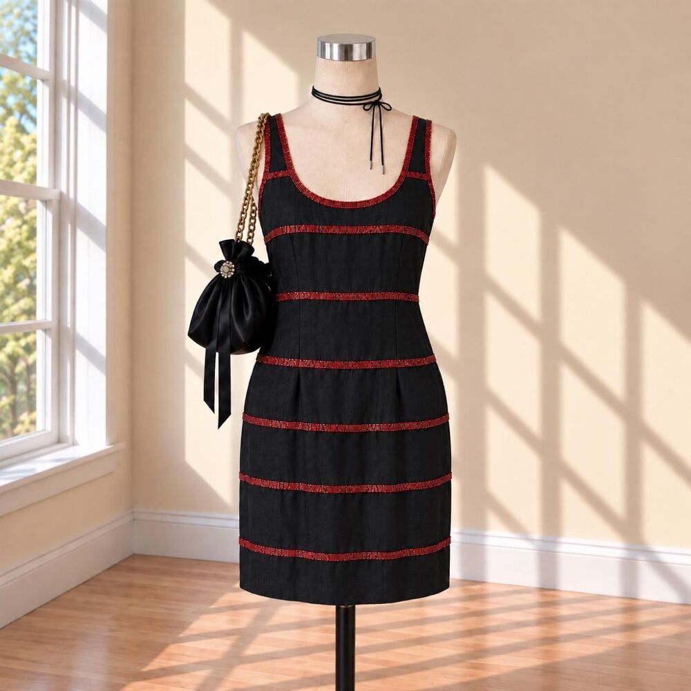 Unbranded Women's Black and Red Going-out-dresses